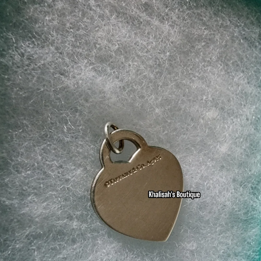 BNIB RARE! Return to Tiffany & Co Sterling Silver Blue Enamel Love Heart Pendent - Picture 13 of 16